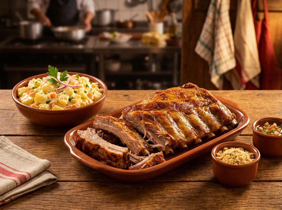 Costelinha suína com maionese